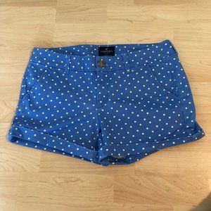 American Eagle Blue Polka Dot Shorts